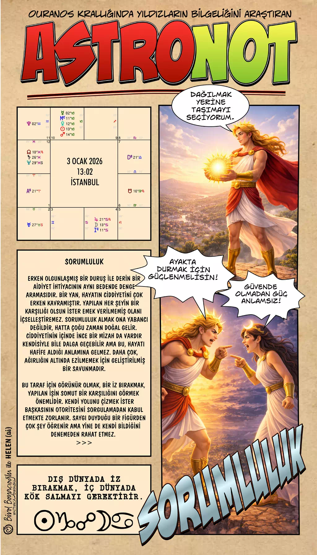 2 Ocak 2026 günlük astroloji – Sorumluluk teması, sezgisel ama belirsiz etkiler