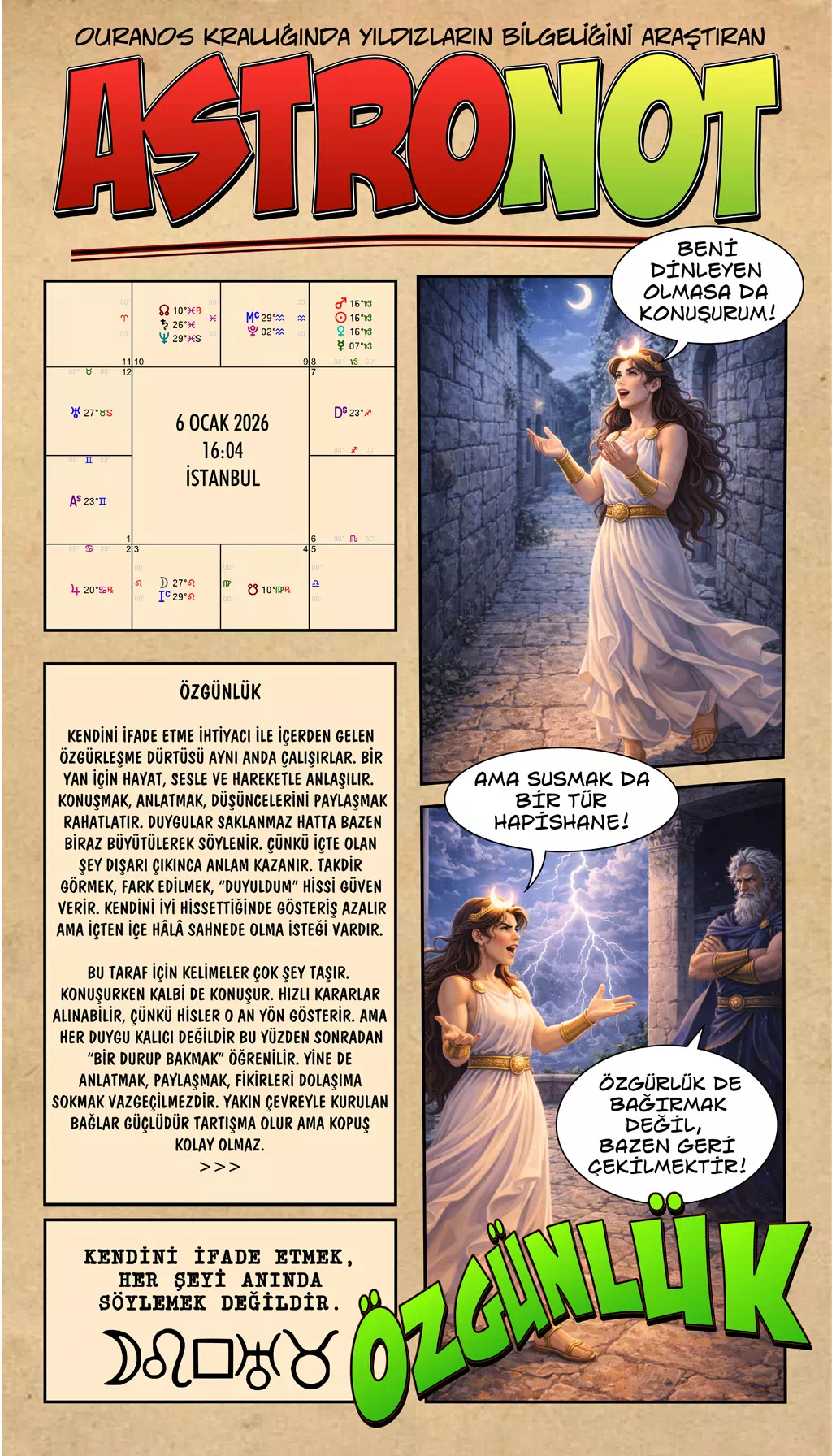 Kendini ifade etmek, her şeyi anında söylemek değildir. AstroNot - Birol Boyacıoğlu - Enteka Design