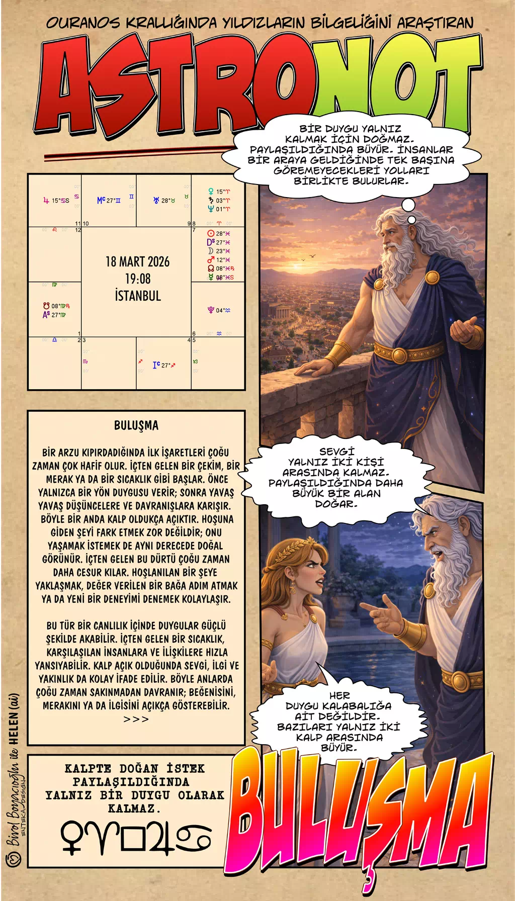 18 Mart 2026 günlük astroloji – Buluşma teması ve paylaşılan duygular