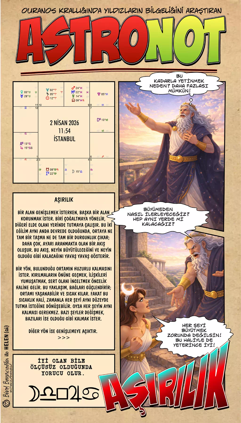 2 Nisan 2026 günlük astroloji – Aşırılık teması ve ölçü arayışı