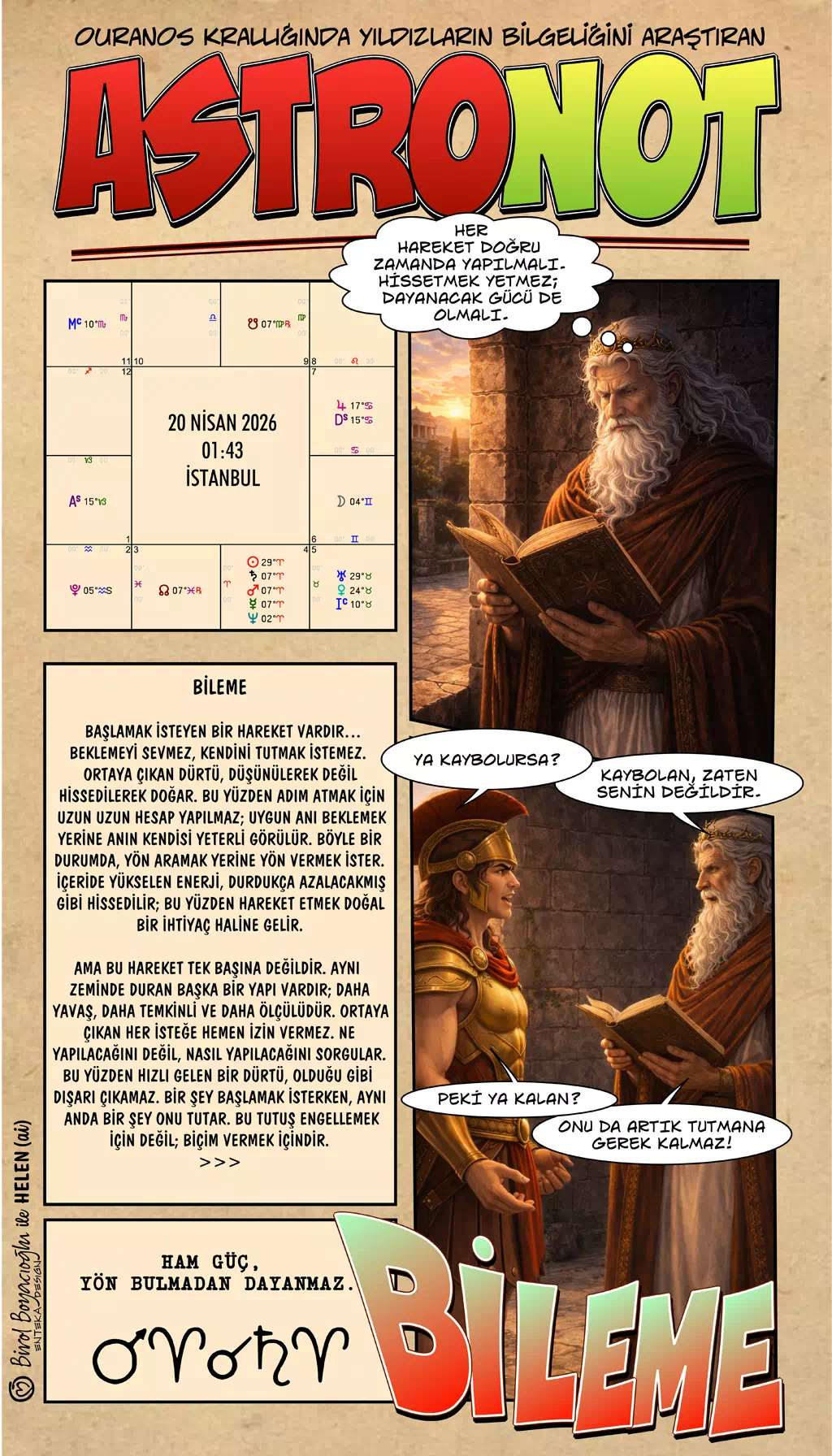 20 Nisan 2026 günlük astroloji – Bileme teması ve yön arayışı