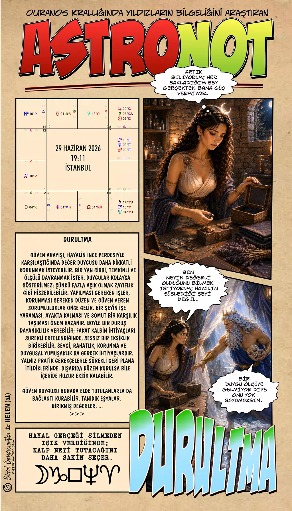 29 Haziran 2026 günlük astroloji – Durultma teması ve içsel netlik