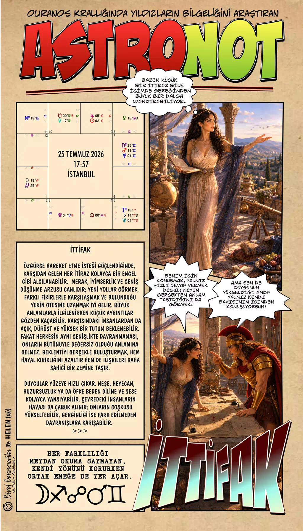 25 Temmuz 2026 günlük astroloji – İttifak teması ve ortak emeğe yer açma