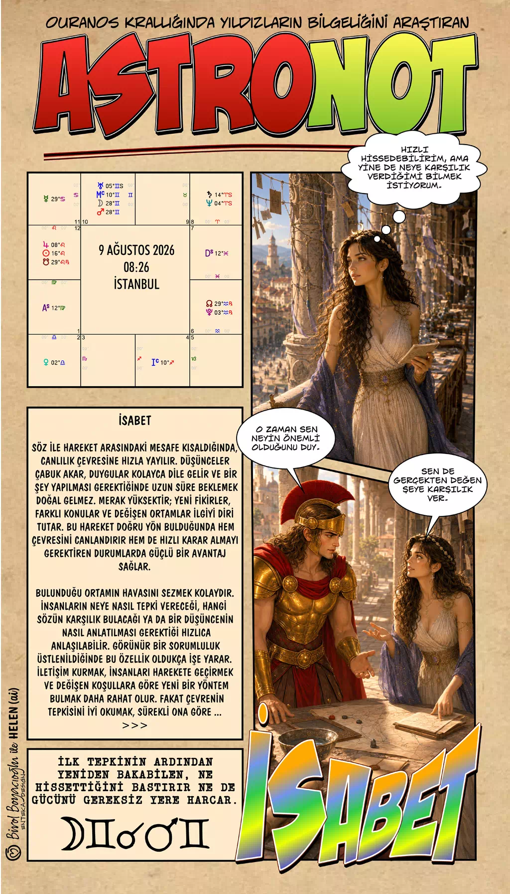 9 Ağustos 2026 günlük astroloji – İsabet teması ve ilk tepkinin ardından yeniden denge kuran canlılık